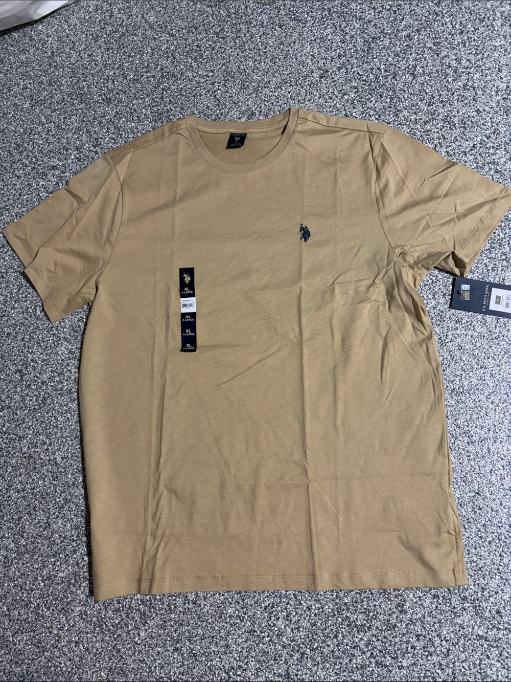 U.S. Polo Assn. Short Sleeve Crewneck Tee in Tan